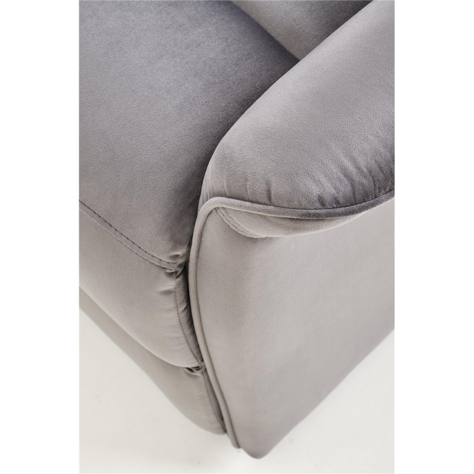 Electric recliner with massage function Hemiro, grey, H108-90x80x90-160cm, seat height 51-52cm