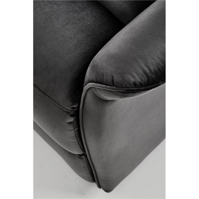 Electric recliner with massage function Hemiro, black, H108-90x80x90-160cm, seat height 51-52cm