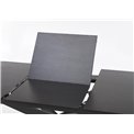 Extendable dining table Handro, black, MDF/steel, 180-240x100cm H76cm 