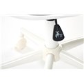 Office chair Horion, white/grey, polyester/polypropylene, H89-99cm 55x46cm, seat height 48-58cm