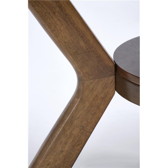 Dining table Hupero, walnut color, MDF, D120cm, H76cm 