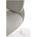 Office chair Horion, white/grey, polyester/polypropylene, H89-99cm 55x46cm, seat height 48-58cm