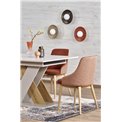 Extendable dining table Harelto, oak pattern/cashmere color, chipboard, 130-175x85cm H76cm 
