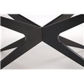 Extendable dining table Handro, black, MDF/steel, 180-240x100cm H76cm 
