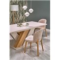 Extendable dining table Harandon, cremona oak/cream color,, 160-200x90cm H76cm 