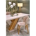 Extendable dining table Harandon, cremona oak/cream color,, 160-200x90cm H76cm 