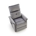 Electric recliner with massage function Hemiro, grey, H108-90x80x90-160cm, seat height 51-52cm