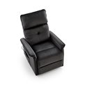 Electric recliner with massage function Hemiro, black, H108-90x80x90-160cm, seat height 51-52cm