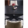 Extendable dining table Handro, black, MDF/steel, 180-240x100cm H76cm 