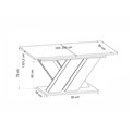 Extendable dining table Harandon, cremona oak/cream color,, 160-200x90cm H76cm 