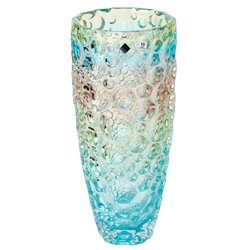 Crystal vase Lisboa with mix colors, H35cm, D15cm