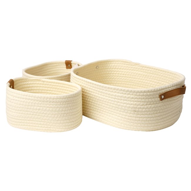 Basket set 3 Duo, 35x25xH12cm
