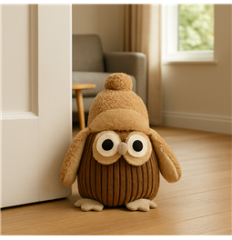 Door stopper Owl beige, 19x15x23cm