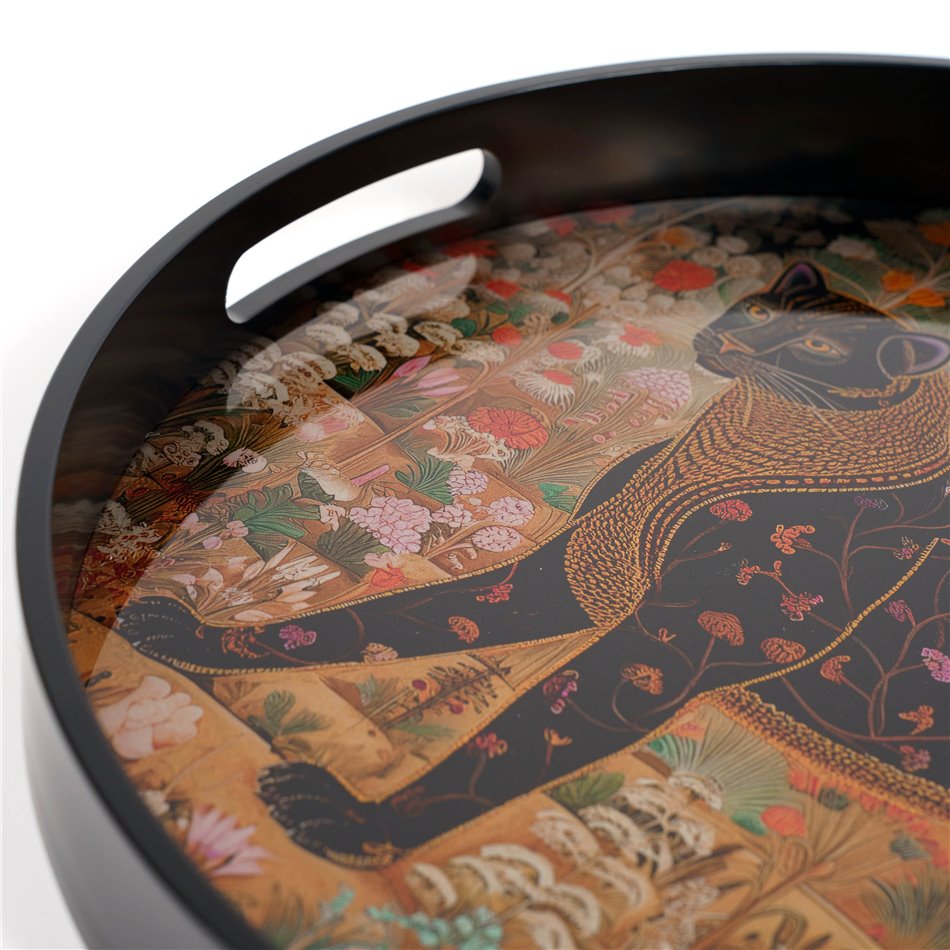 Decorative glass tray Fabro M, 34x34x4cm