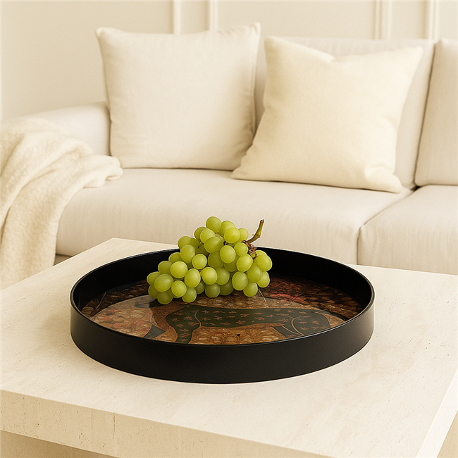 Decorative glass tray Fabro M, 34x34x4cm