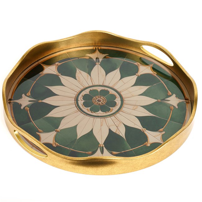 Decorative glass tray Farini L, 39.5x39.5x4cm