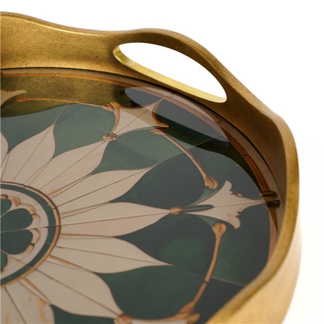 Decorative glass tray Farini M, 34.2x34.2x4.4cm