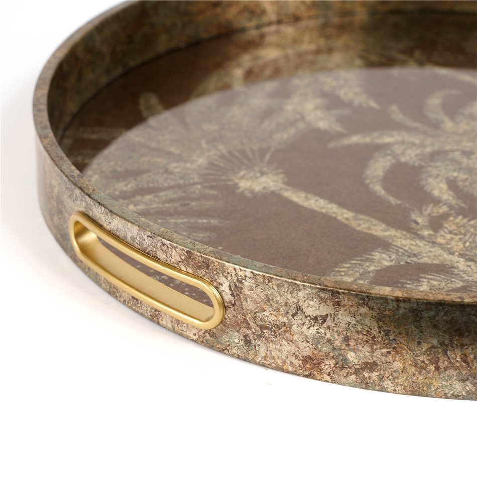 Decorative glass tray Fasano M, 36.7x36.7x4cm