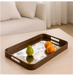 Decorative glass tray Fasty L, 32.5x50.7x4.5cm