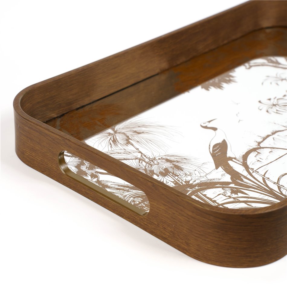 Decorative glass tray Fasty M, 27x42.5x4.5cm