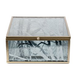 Box glass/metal Favara L, 18x19x8.3cm