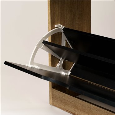 Shoe rack Chaus, natural/black, H119.5x60x23cm