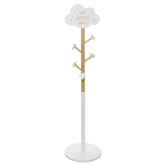 Coat rack Nuage, wooden/MDF, H135.5x35x35cm