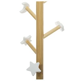 Вешалка для одежды Nuage, белый/натуральный, дерево/MDF, H135.5x35x35cm