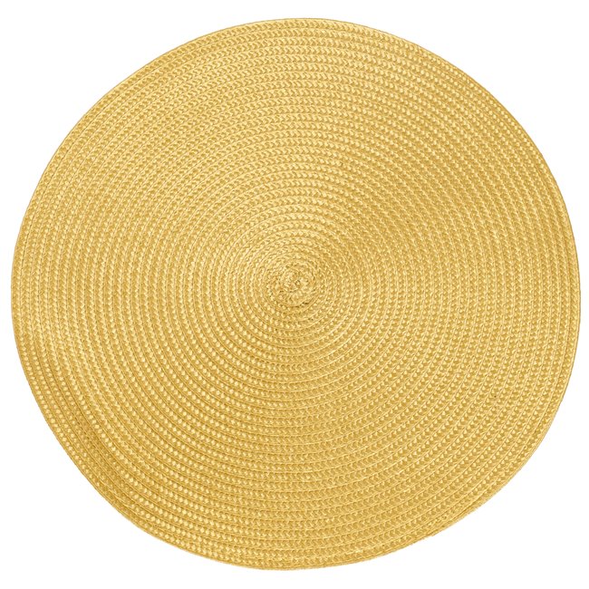 Салфетка под приборы BRAID round, желтый, D38cm