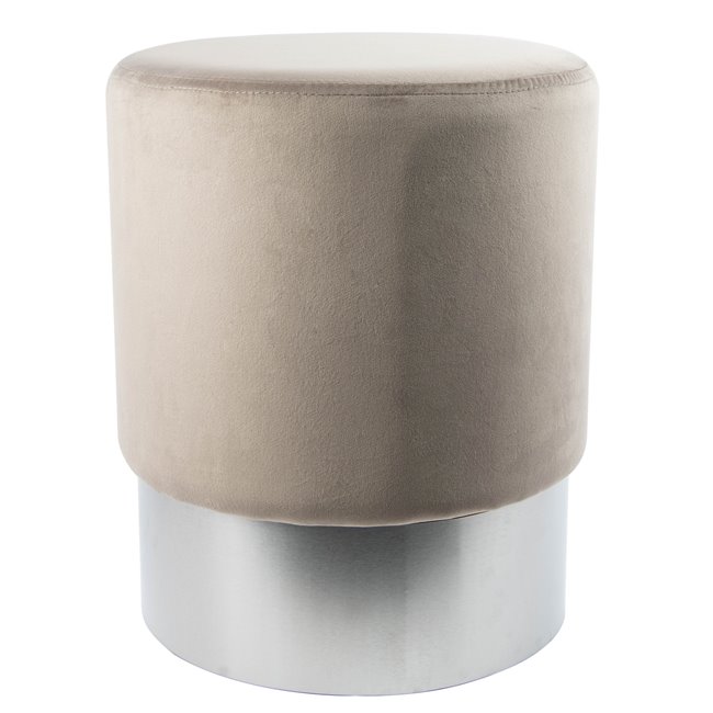 Stool Noto, grey/silver color base, H42cm, D35cm