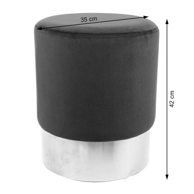 Stool Noto, brown/ golden base, H42cm, D35cm