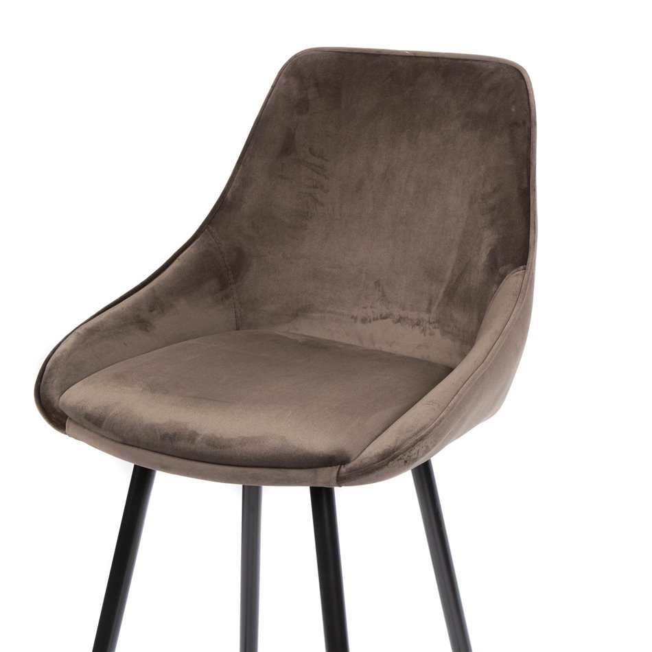 Bar stool Solero, coffee color, H-98x54x54cm, seat height 68cm