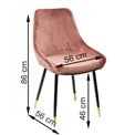Chair Santana, pink 34 SD, H85x42x38cm, seat height 47cm