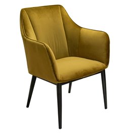 Leisure chair Sabara, mustard, H84x64x60cm, seat height 42cm