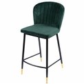 Bar chair Salem, green, 46x55x H95cm,  seat height 62cm