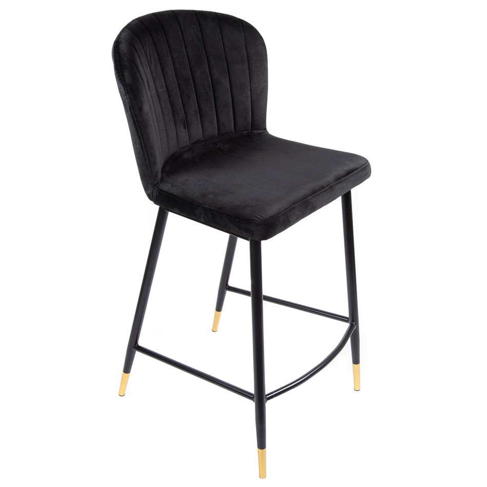 Bar chair Salem, black, H95x46x55cm, seat height 62 cm