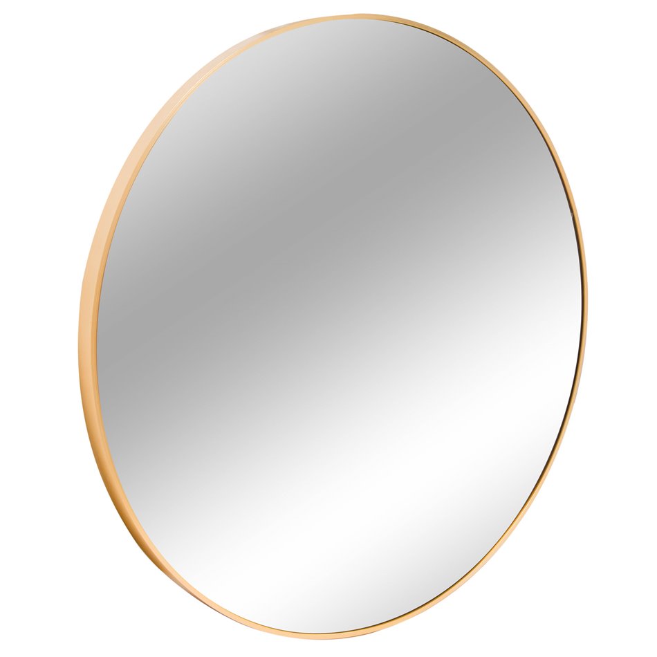 Wall mirror Iza, round, golden color D100x4cm
