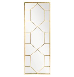 Wall mirror Bellver, golden, H138x50x3.5cm