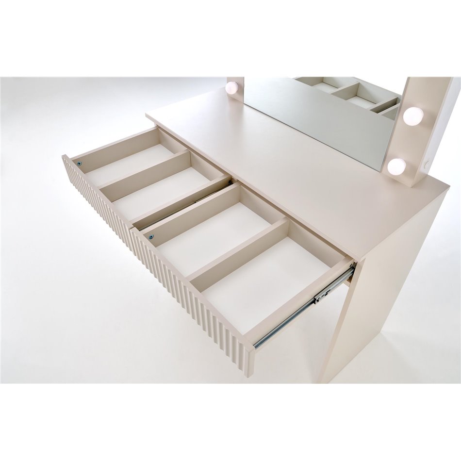 Dressing table Holwud w mirror, LED, 94x43x140cm