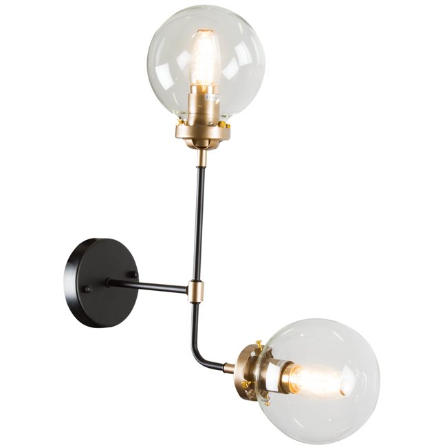 Wall lamp Rejo, black, E27 2x35W(MAX), H43cm, 15x40cm