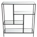 Metal shelf Benikarlo, black, H90x80x25cm