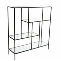 Metal shelf Benikarlo, black, H90x80x25cm