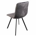Обеденный стул Tauton, серый, бархат, 56x40x85см, высота сиденья 49см