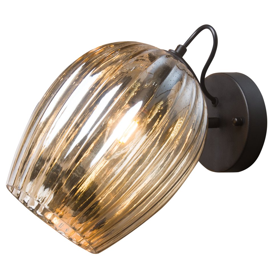 Wall lamp Rewa, black, E14 1x40W, 30x D18cm