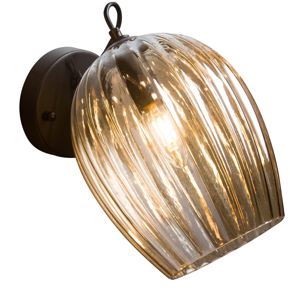 Wall lamp Rewa, black, E14 1x40W, 30x D18cm