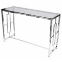Консоль Eder, тонированное стекло/серебряная, H78x120x40cm