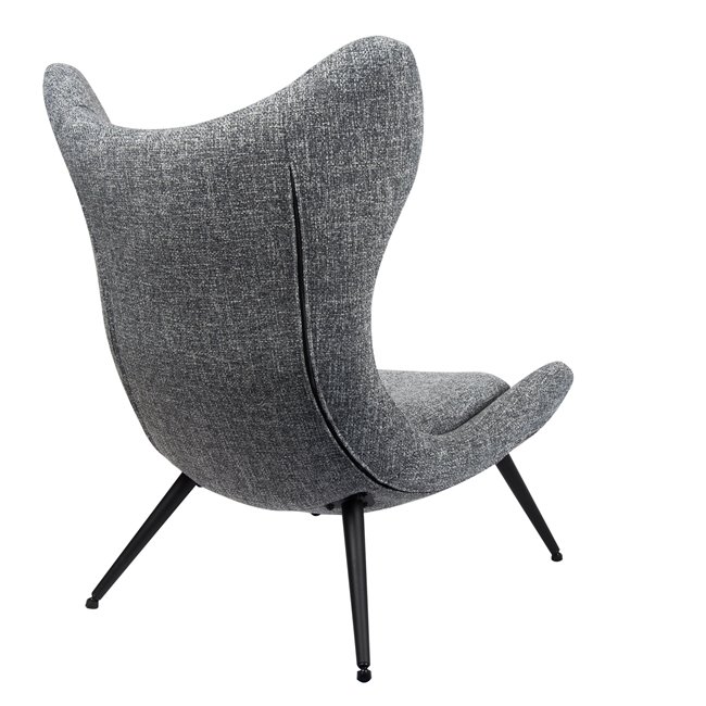 Кресло Zento, серое, H-100x77x90см, высота сиденья 40см