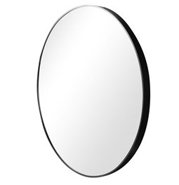 Wall mirror Iza, round, black color, D80x4cm