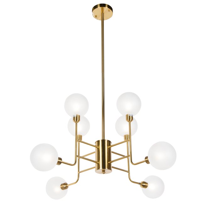 Pendant lamp Rebais frosted, H80-120cm, D85cm, G9 8x35W(MAX)