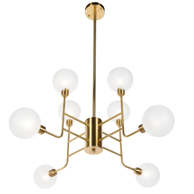 Pendant lamp Rebais frosted, H80-120cm, D85cm, G9 8x35W(MAX)